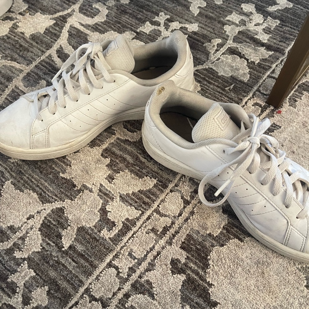 Adidas women’s White and Gray Sneakers - Picture 3 of 5